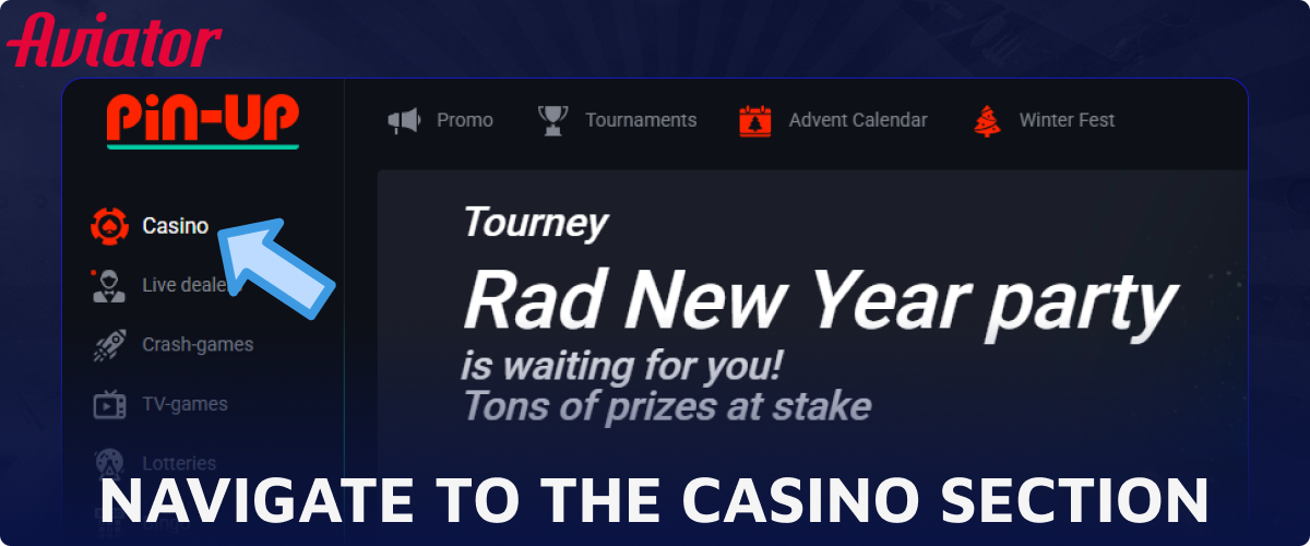 Navigate to the casino section to start playing Aviator in demo mode